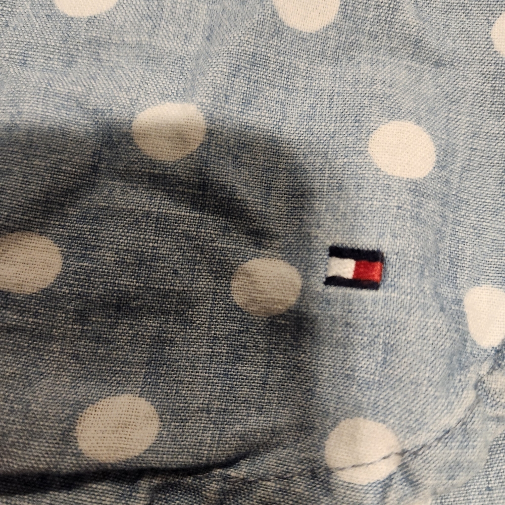 Tommy Hilfiger Blue and White Polka Dot Shirt - Picture 3 of 11
